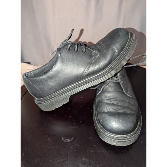 Dr. Martens Shoes Womens 7 Black Leather 1461 Mono Round Toe Oxford Lace Up - Picture 4 of 9